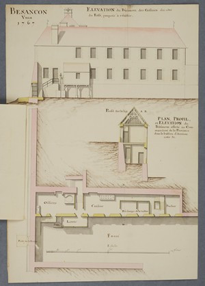 12J34/5, Bastion d'Arènes, bâtiment des cuisines, 1767.