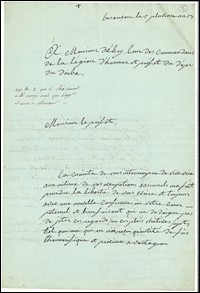 5. Lettre au préfet Debry, 1805 (37V33)